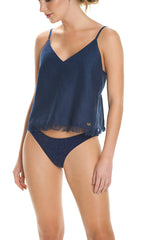 LEILA TOP DEEP BLUE